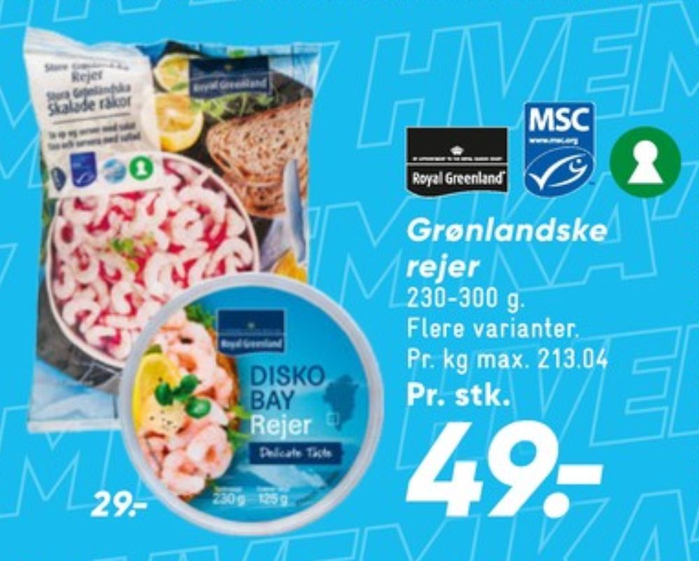 Royal Greenland, Rejer