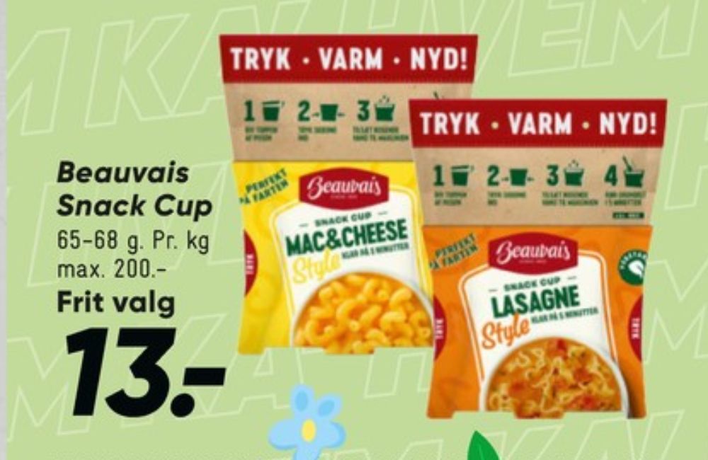 Beauvais, Snack Cup Lasagne 