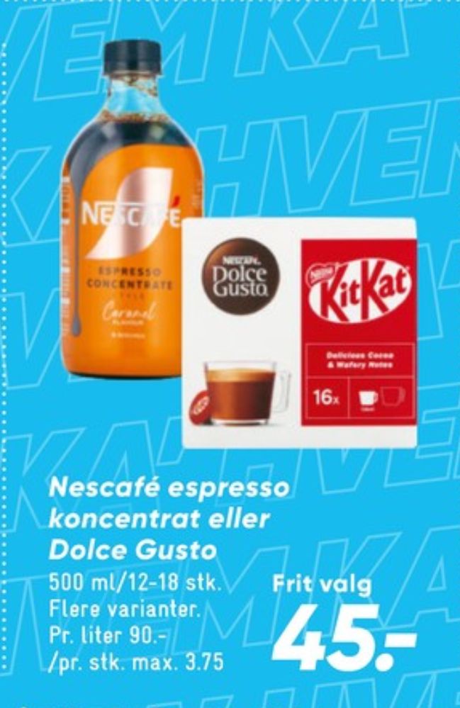 Nescafe Dolce Gusto Kitkat, Kakaokapsler