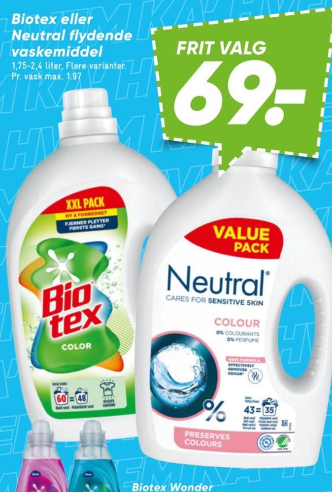 Biotex, Vaskemiddel-flydende