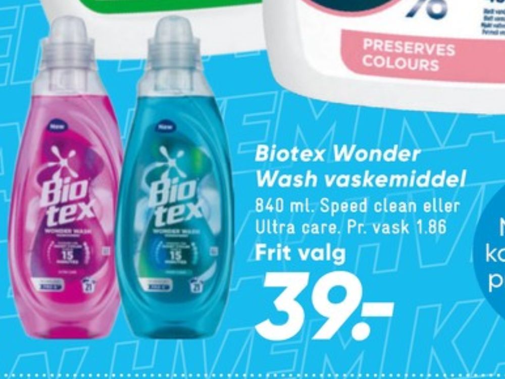 Biotex, Vaskemiddel-flydende