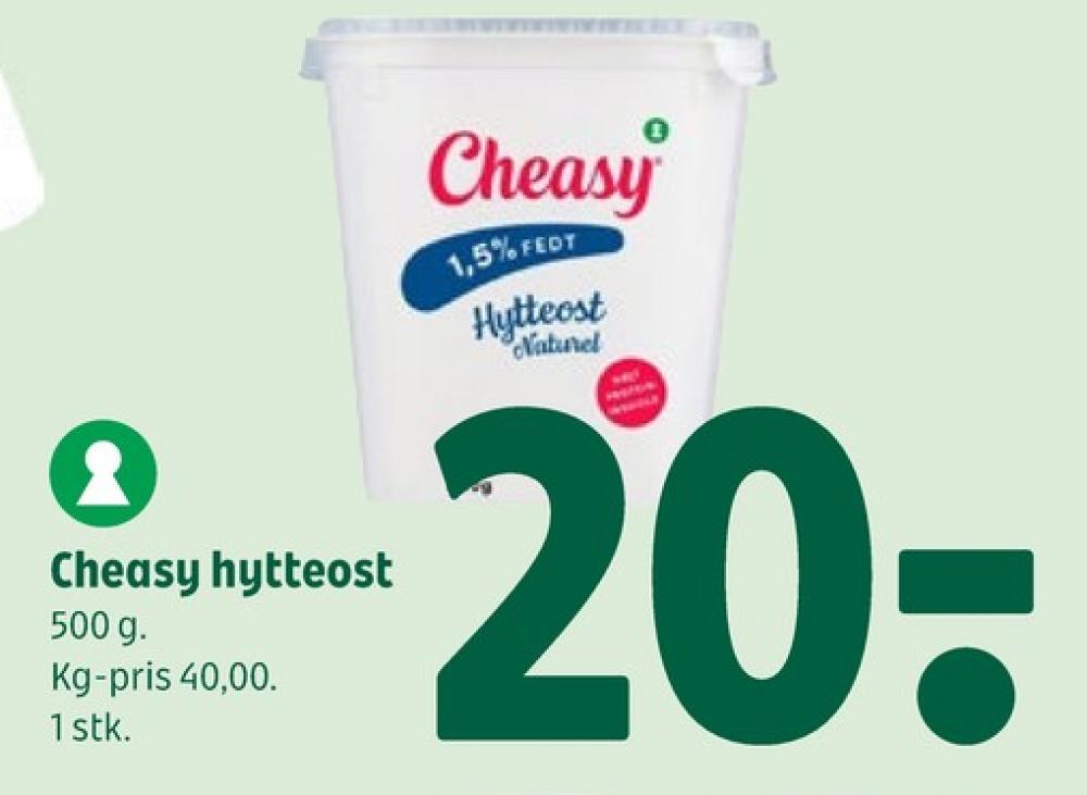 Cheasy, Hytteost naturel 1,5%