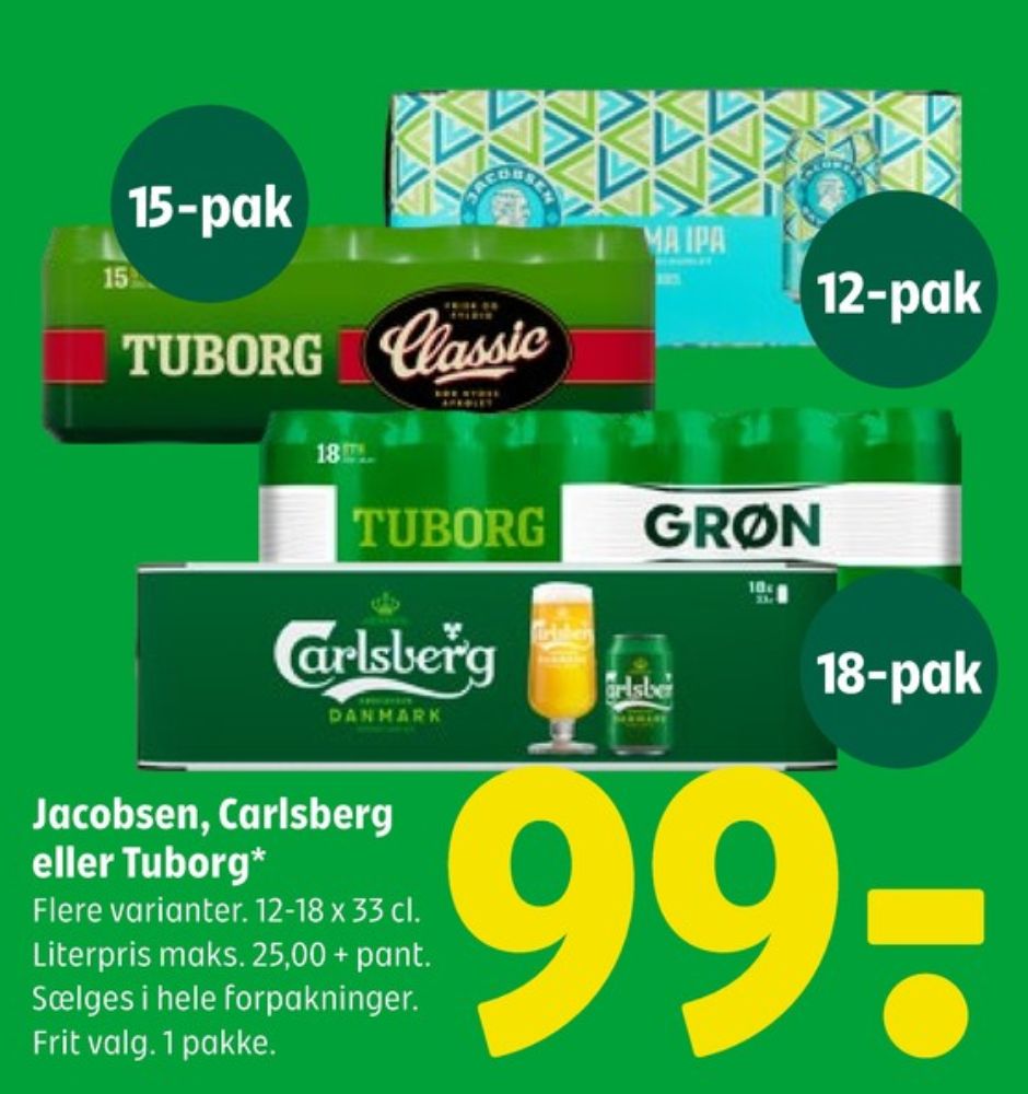 Carlsberg Pilsner, Øl 18 pk.