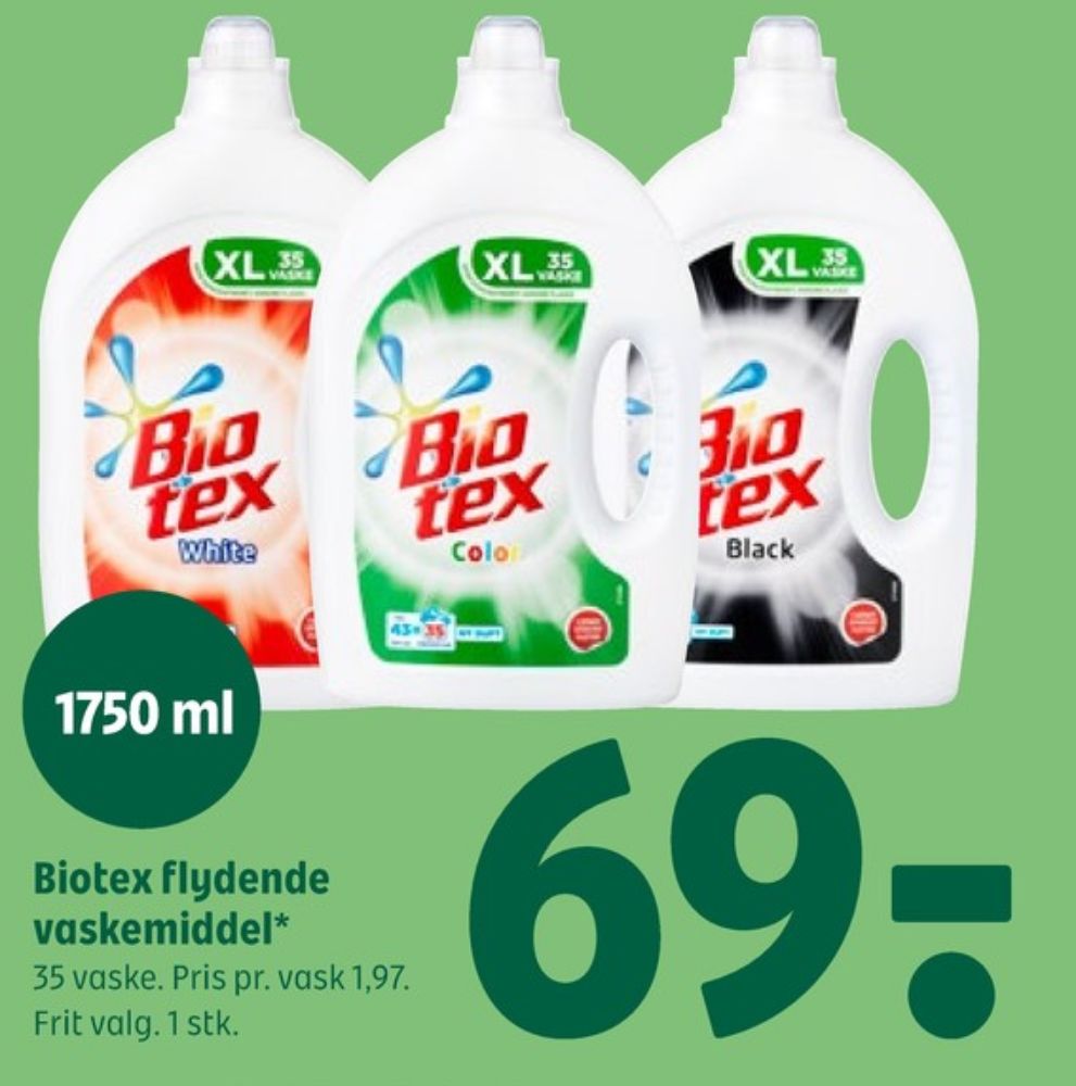 Biotex, Vaskemiddel-flydende