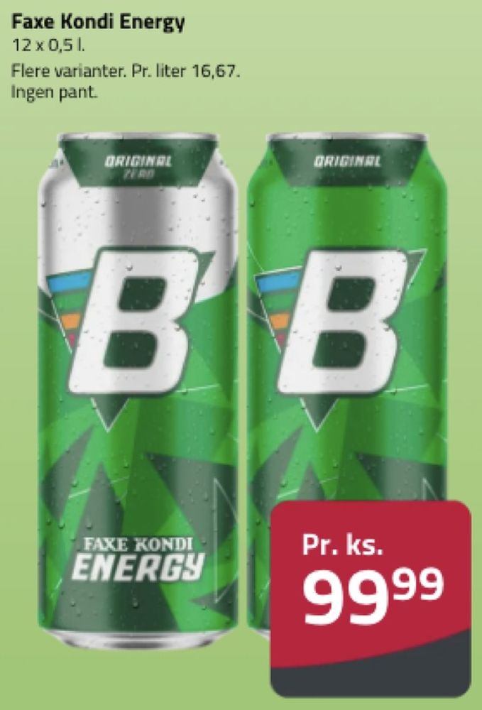 Faxe Kondi Energy, Energidrik 12 pk.
