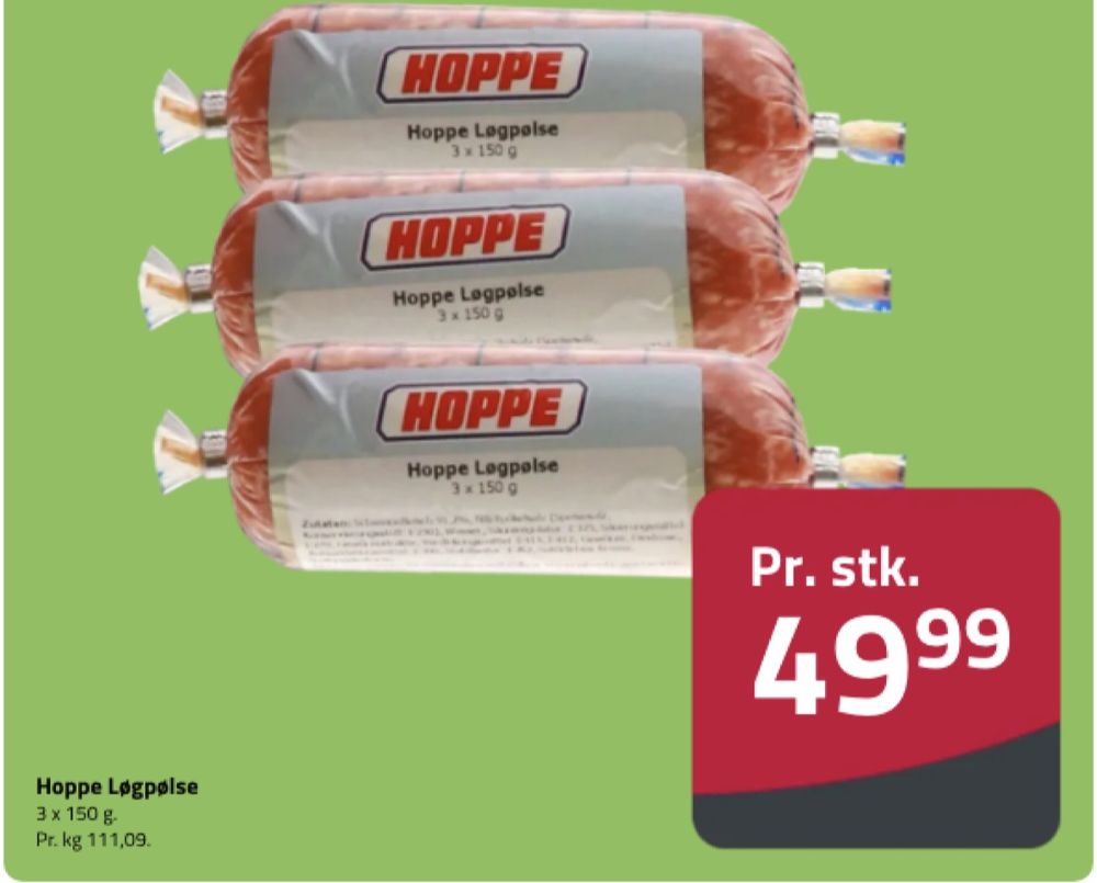 Hoppe, Løgpølse