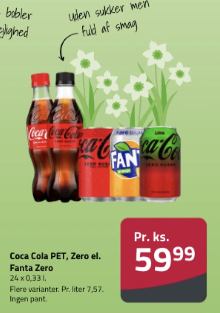 Coca Cola Zero Lime, Cola 24 pk.