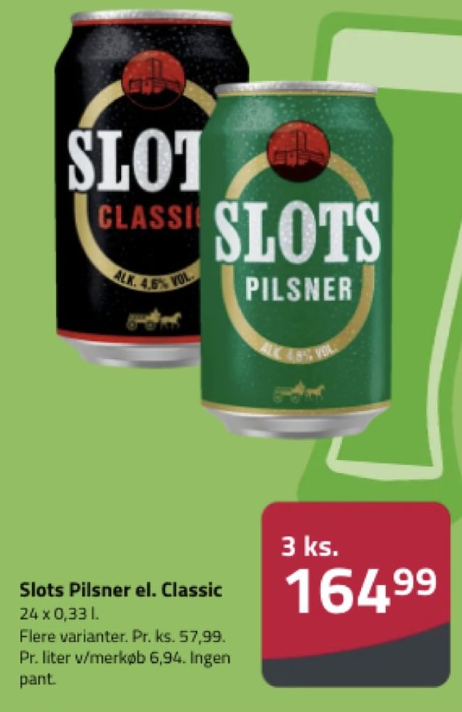 Slots Pilsner, Øl 24 pk.