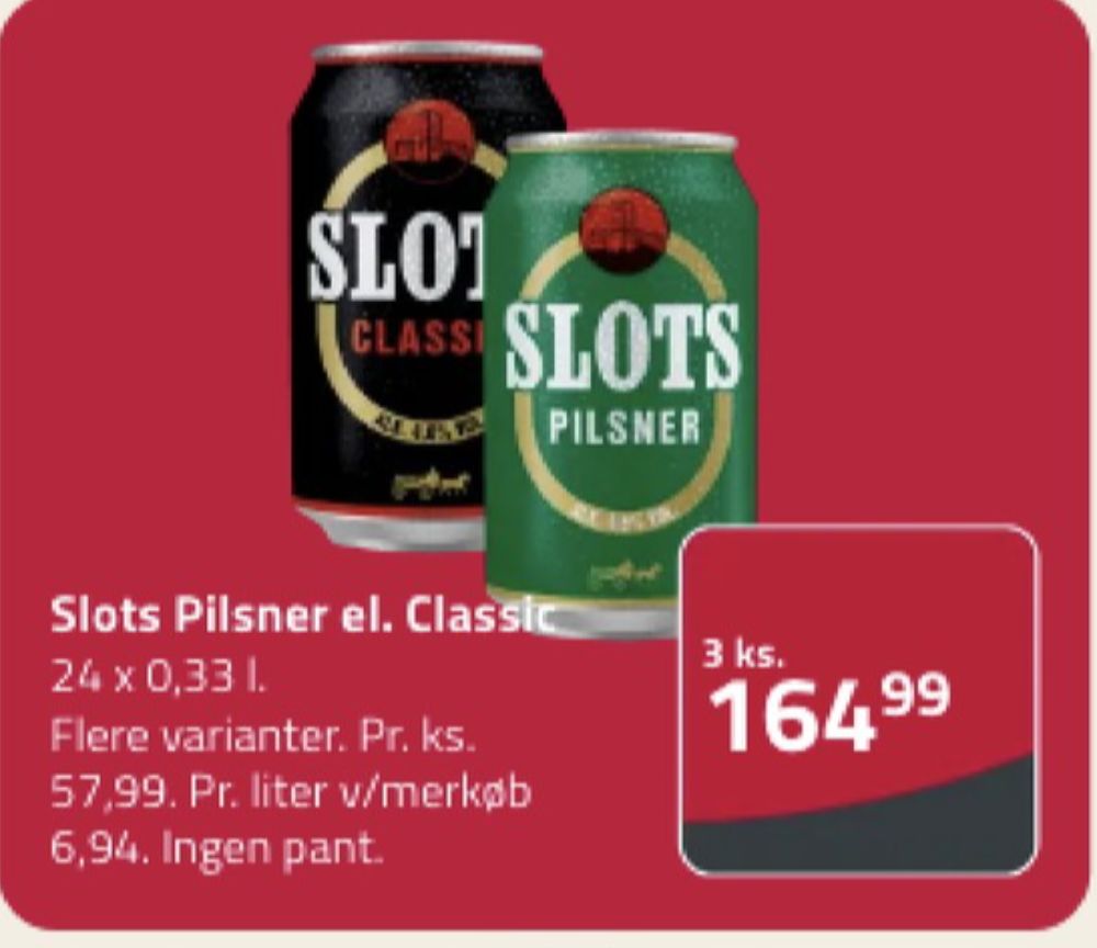 Slots Pilsner, Øl 24 pk.