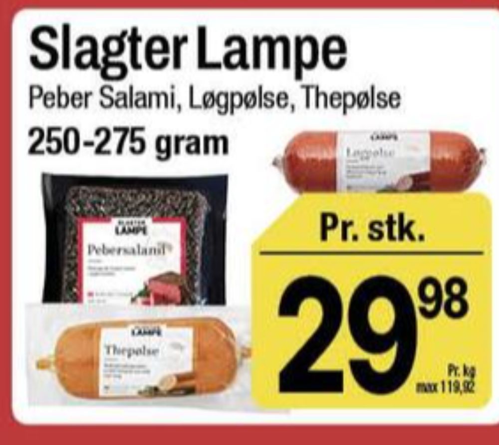 Slagter Lampe, Løgpølse