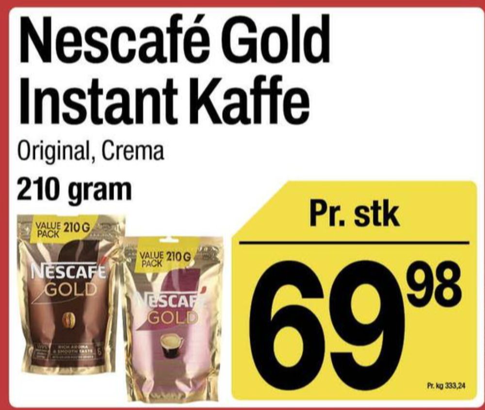 Nescafe Gold Crema, Instant Kaffe