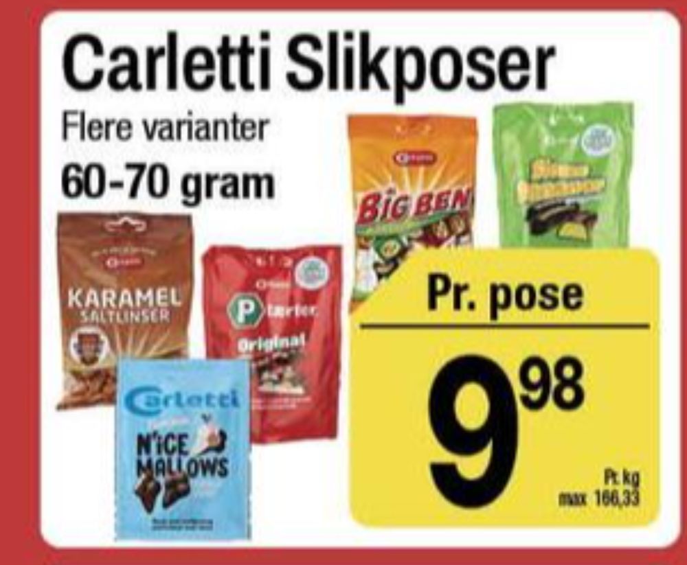 Carletti Karamel Saltlinser, Dragée