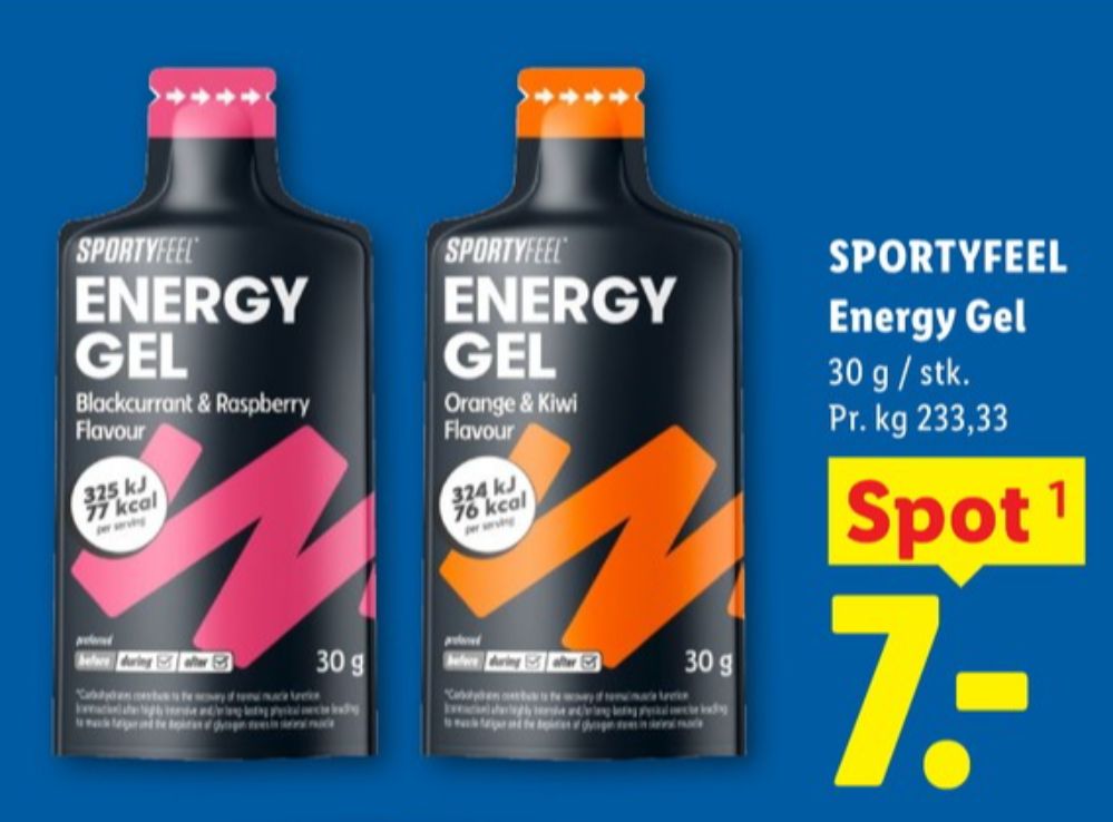 Sportyfeel, Træningstilskud