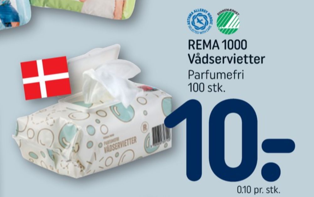 Rema 1000, Vådservietter