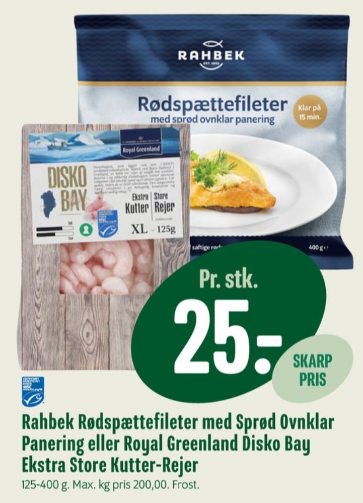 Rahbek, Rødspættefileter
