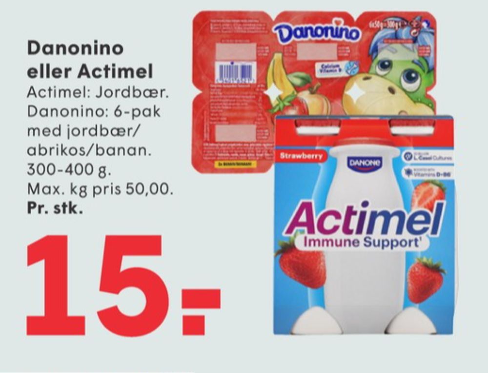 Danone Actimel, Drikkeyoghurt Jordbær