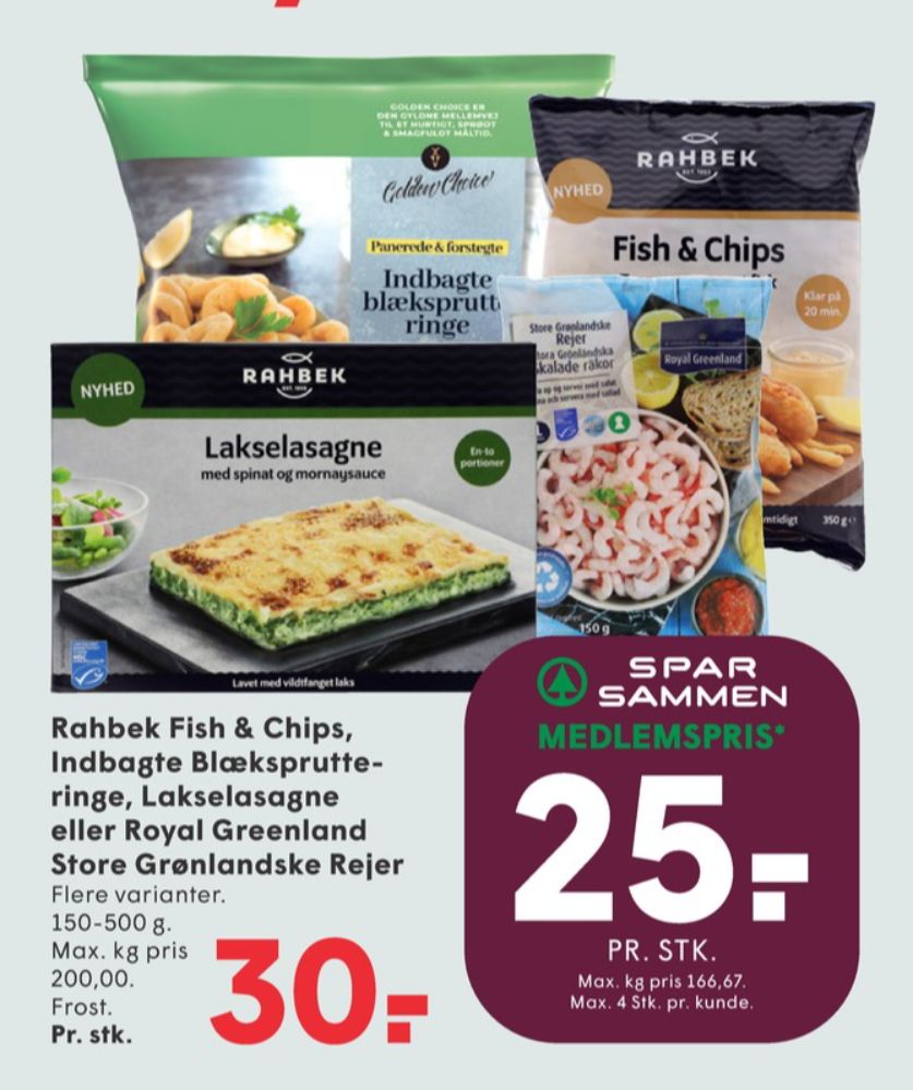 Rahbek, Lakselasagne