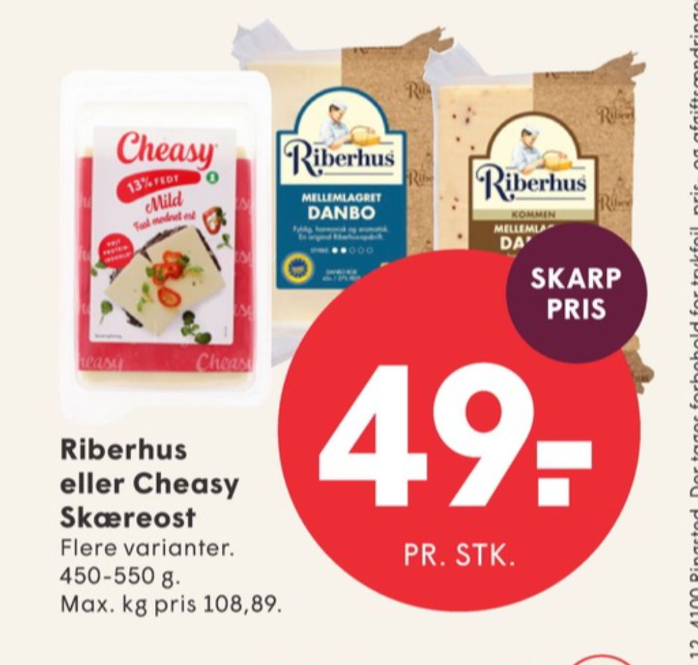 Riberhus, Skæreost Danbo Mellemlagret