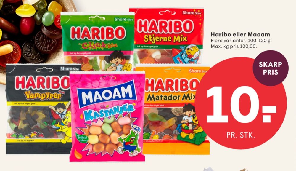 Haribo Matador Mix, Slikposer