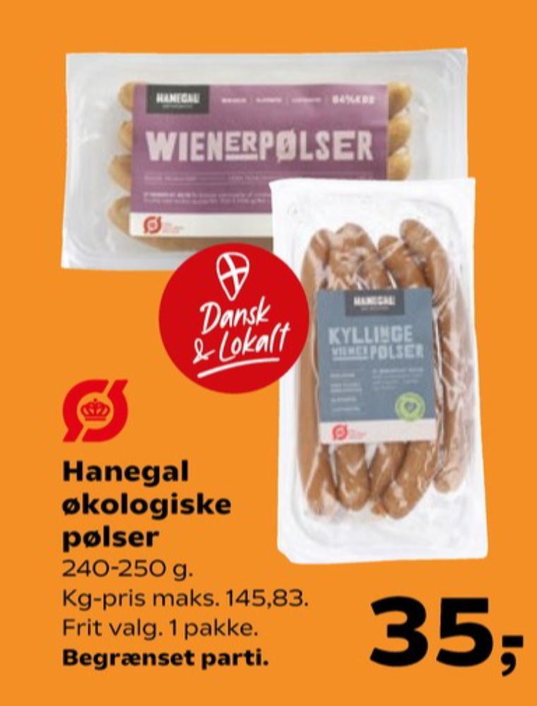 Hanegal, Kyllingepølser wiener
