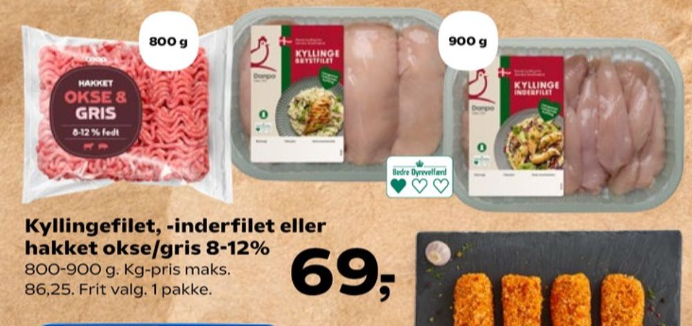 Coop, Hakket Okse & Grisekød 8-12%