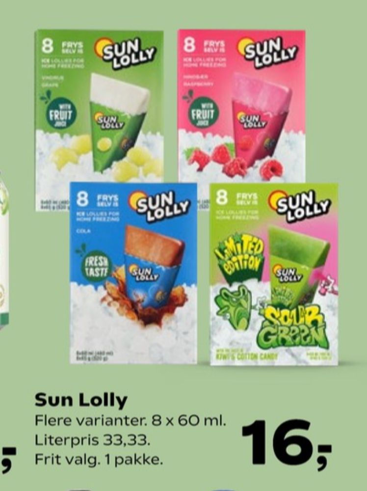 Sun Lolly, Is frys selv - Hindbær