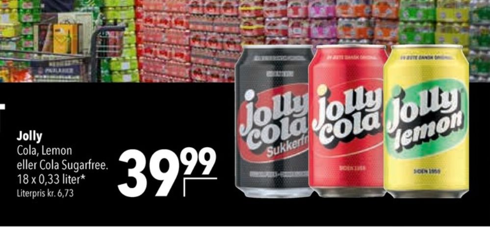 Jolly Cola Sukkerfri, Cola 18 pk.
