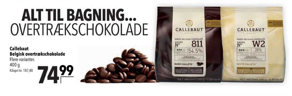 Callebaut, Overtrækschokolade W2