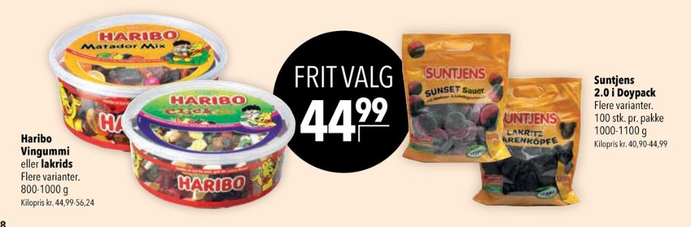 Haribo Matador Mix, Slikbøtter