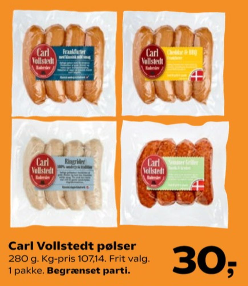 Carl Vollstedt's Eftf., Cheddar & BBQ Frankfurter
