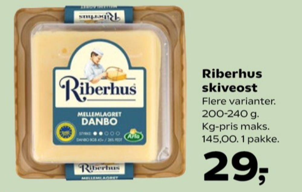 Riberhus, Skiveost Danbo Mellemlagret