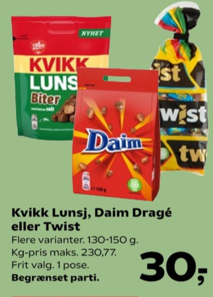 Freia Kvikk Lunsj, Chokoladebar Biter