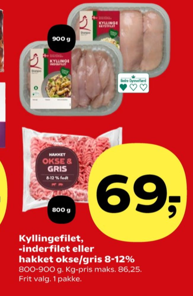 Coop, Hakket Okse & Grisekød 8-12%