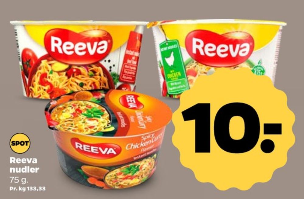 Reeva, Nudler med Grøntsagssmag