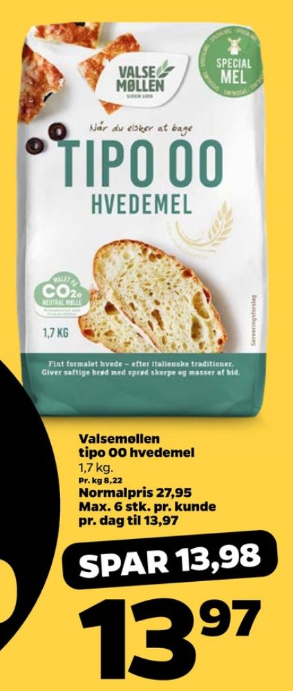 Valsemøllen, Tipo 00 Hvedemel