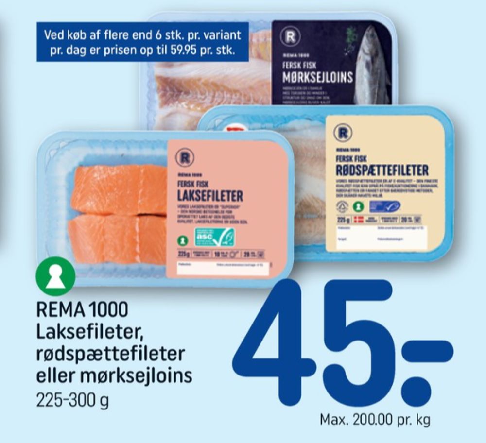 Rema 1000, Laksefilet