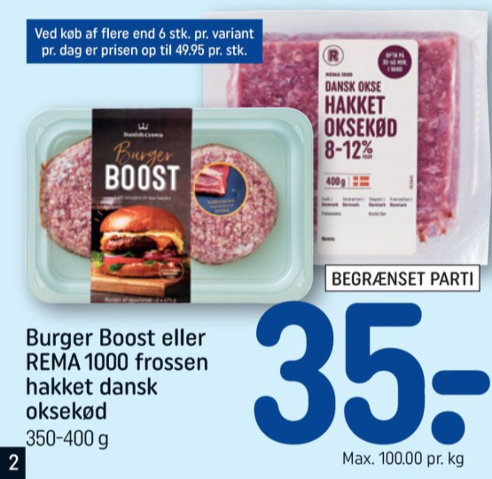 Rema 1000, Hakket oksekød 8-12%