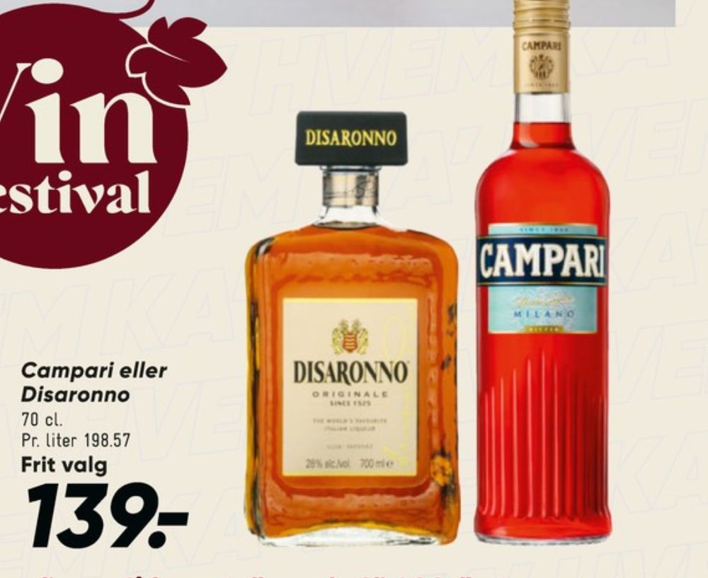 Campari, Bitter