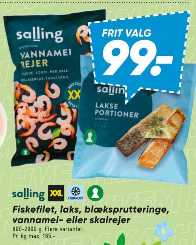 Salling, Blæksprutteringe