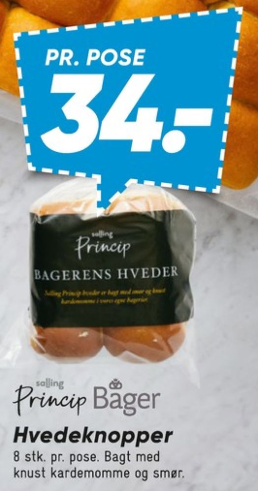 Salling Princip, Hvedeknopper