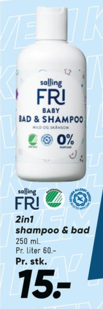 Salling Fri, Bad og shampoo