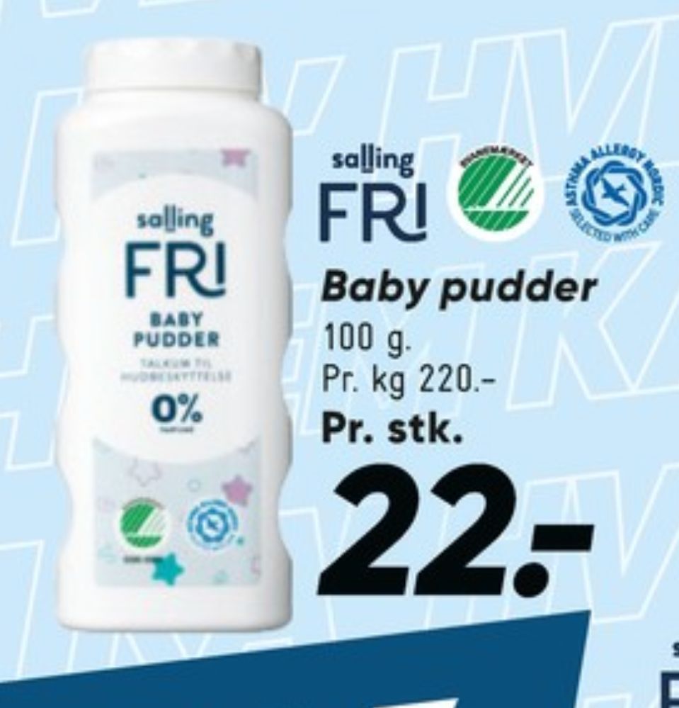 Salling Fri, Babypudder