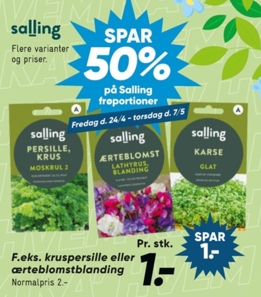 Salling, Frø