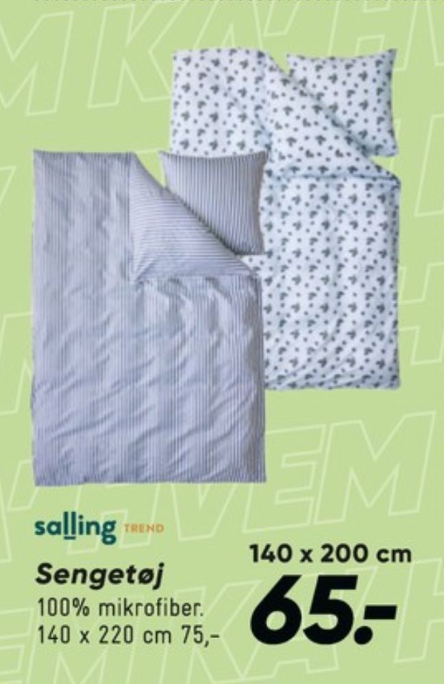 Salling NatteRo, Sengesæt