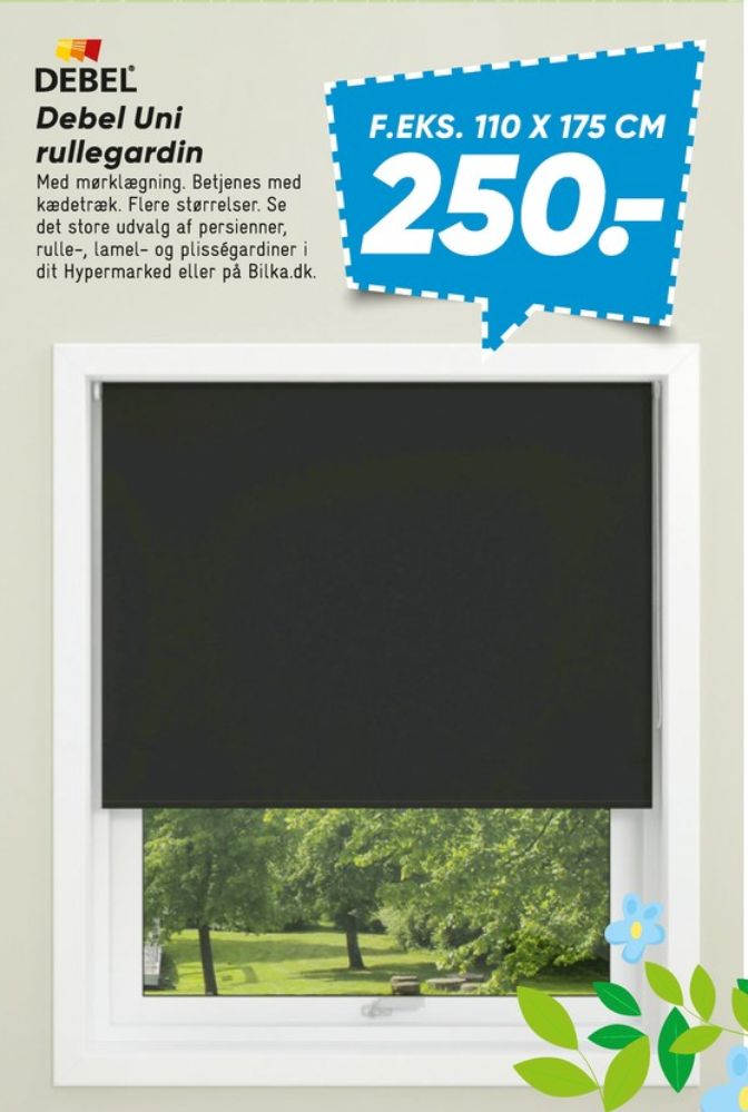 Debel, Mørklægningsrullegardin