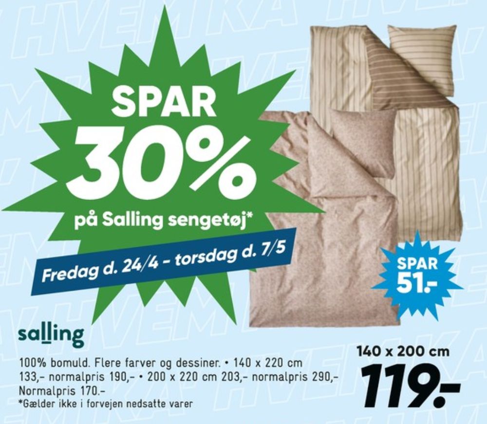 Salling NatteRo, Sengesæt