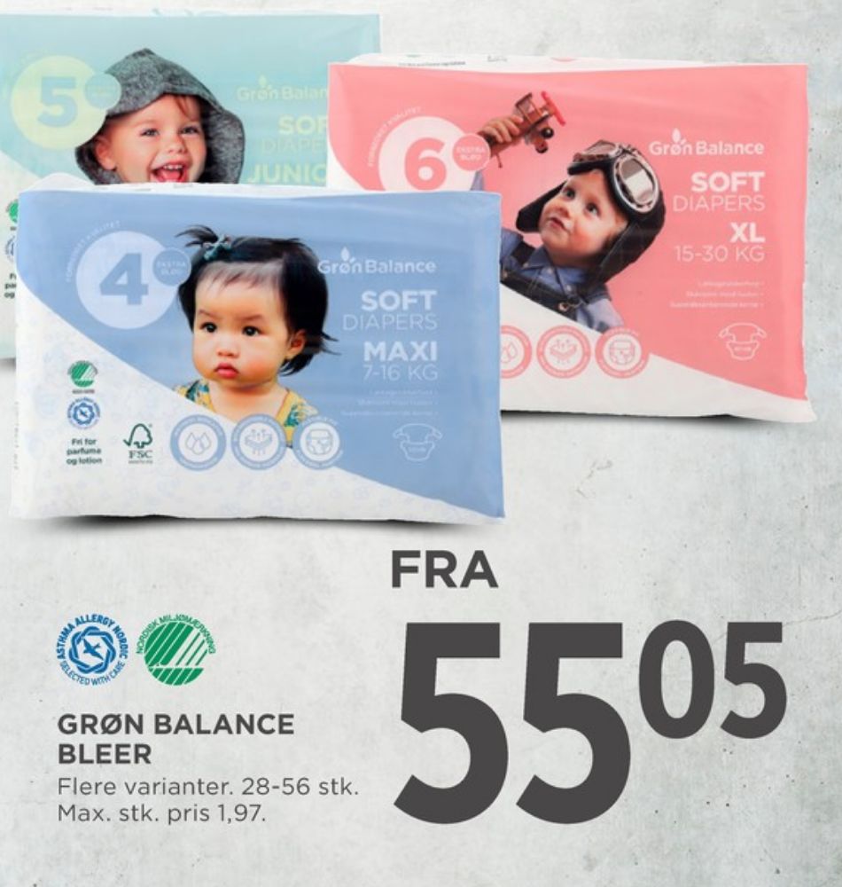 Grøn Balance Maxi, Bleer str 4 7-16 kg