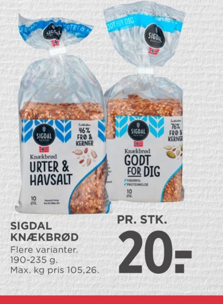 Sigdal, Urter & Havsalt knækbrød