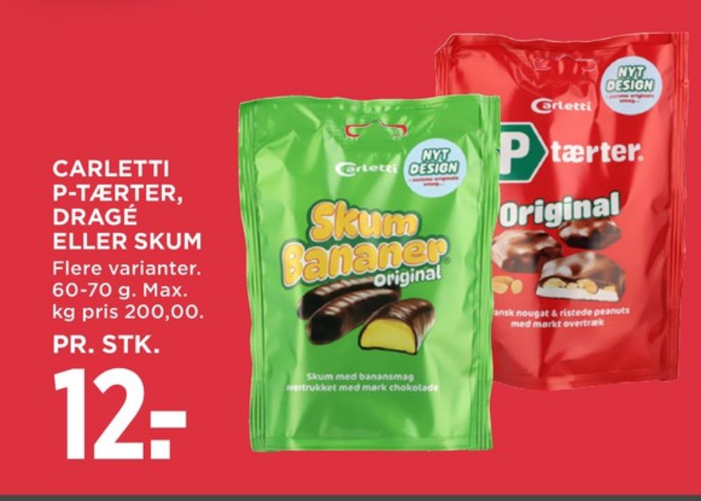 Carletti, P-Tærter Original
