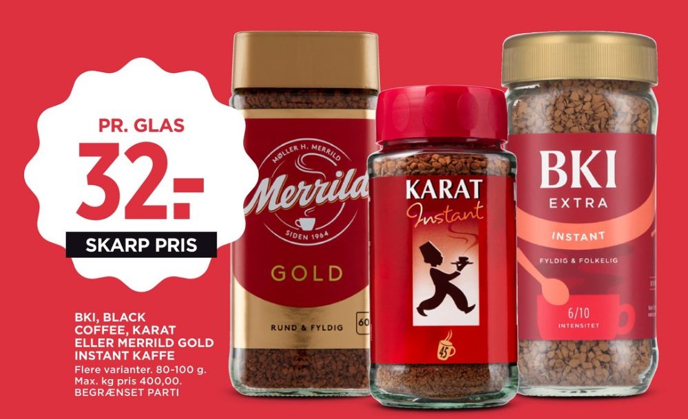 BKI Extra, Instant Kaffe